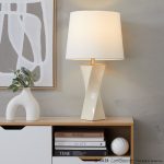 Curvo Square Cream Ceramic Contemporary Table Lamp 13 Curvo Square Cream Ceramic Contemporary Table Lamp