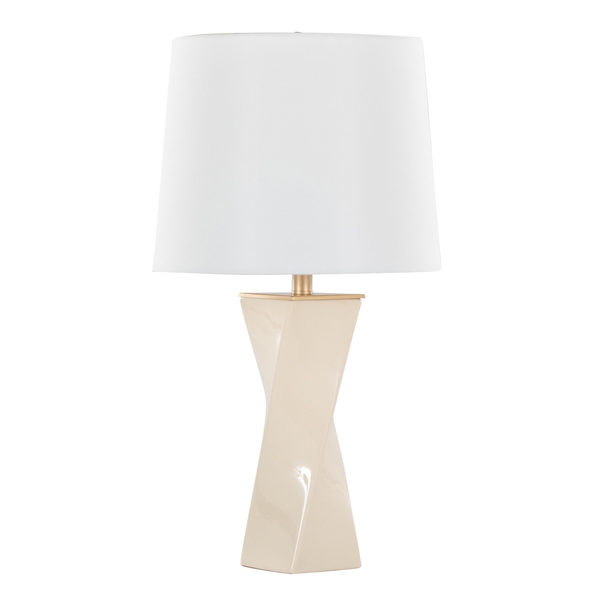 Curvo Square Cream Ceramic Contemporary Table Lamp 5 Curvo Square Cream Ceramic Contemporary Table Lamp - Image 5