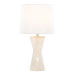 Curvo Square Cream Ceramic Contemporary Table Lamp 15 Curvo Square Cream Ceramic Contemporary Table Lamp