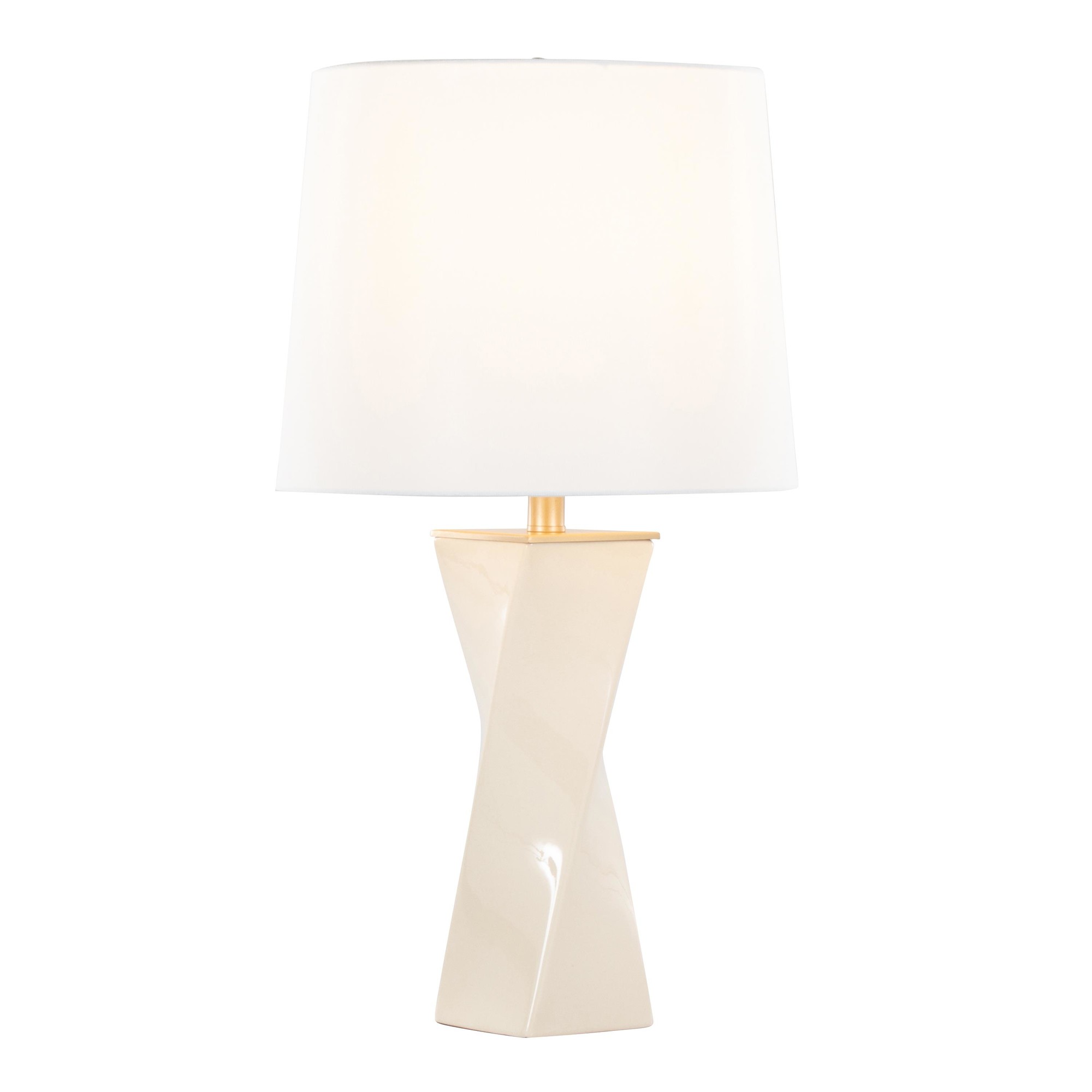 Curvo Square Cream Ceramic Contemporary Table Lamp 6 Curvo Square Cream Ceramic Contemporary Table Lamp - Image 6