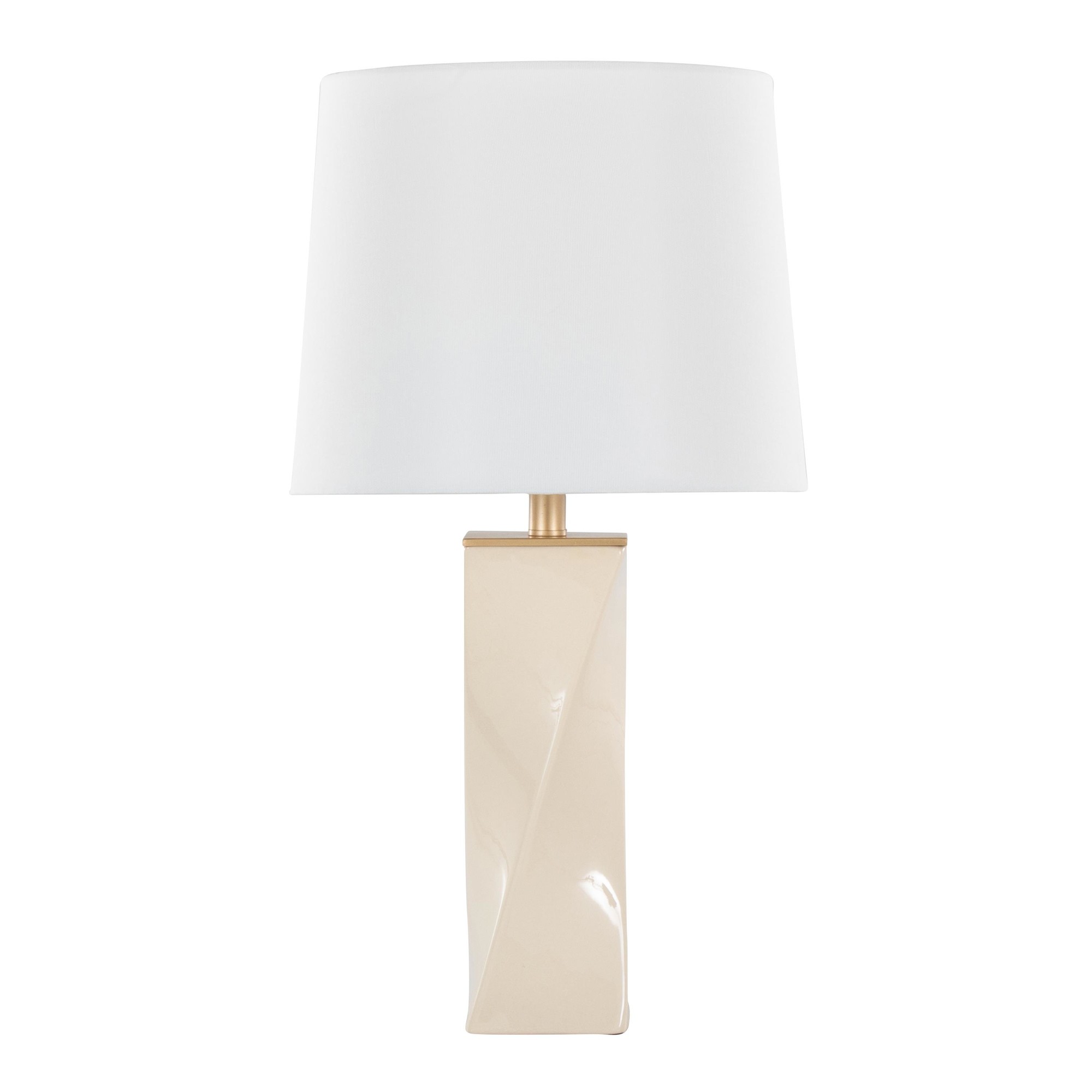 Curvo Square Cream Ceramic Contemporary Table Lamp 7 Curvo Square Cream Ceramic Contemporary Table Lamp - Image 7