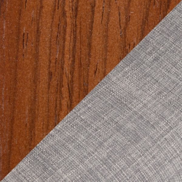 Curvo Walnut Wood Grey Fabric Contemporary Upholstered Chairs Set of 2 8