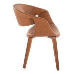 Curvo Walnut and Camel Contemporary Upholstered Chairs (Set of 2) 13 Curvo Walnut and Camel Contemporary Upholstered Chairs (Set of 2)