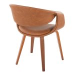 Curvo Walnut and Camel Contemporary Upholstered Chairs (Set of 2) 14 Curvo Walnut and Camel Contemporary Upholstered Chairs (Set of 2)