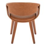 Curvo Walnut and Camel Contemporary Upholstered Chairs (Set of 2) 15 Curvo Walnut and Camel Contemporary Upholstered Chairs (Set of 2)