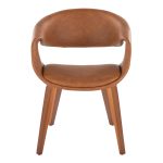 Curvo Walnut and Camel Contemporary Upholstered Chairs (Set of 2) 16 Curvo Walnut and Camel Contemporary Upholstered Chairs (Set of 2)