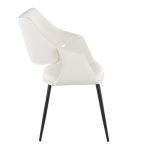 Curvo White Faux Leather Black Metal Contemporary Chairs (Set of 2) 13 Curvo White Faux Leather Black Metal Contemporary Chairs (Set of 2)