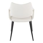 Curvo White Faux Leather Black Metal Contemporary Chairs (Set of 2) 15 Curvo White Faux Leather Black Metal Contemporary Chairs (Set of 2)