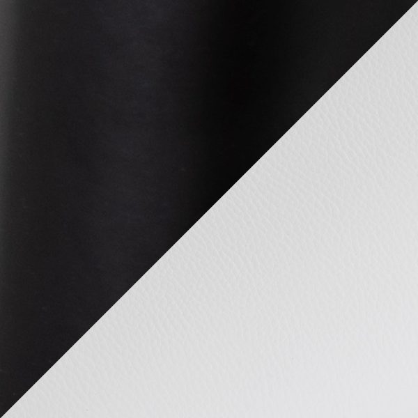 Curvo White Faux Leather Black Metal Contemporary Chairs Set of 2 8