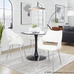 Curvo White Faux Leather Chrome Contemporary Chair (Set of 2) 10 Curvo White Faux Leather Chrome Contemporary Chair (Set of 2)