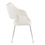 Curvo White Faux Leather Chrome Contemporary Chair (Set of 2) 13 Curvo White Faux Leather Chrome Contemporary Chair (Set of 2)