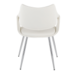 Curvo White Faux Leather Chrome Contemporary Chair (Set of 2) 15 Curvo White Faux Leather Chrome Contemporary Chair (Set of 2)