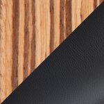 Curvo Zebra Wood Black Faux Leather Contemporary High Back Chairs (Set of 2) 18 Curvo Zebra Wood Black Faux Leather Contemporary High Back Chairs (Set of 2)