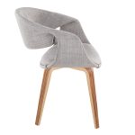 Curvo Zebra Wood Grey Fabric Contemporary Chair (Set of 2) 13 Curvo Zebra Wood Grey Fabric Contemporary Chair (Set of 2)