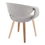 Curvo Zebra Wood Grey Fabric Contemporary Chair (Set of 2) 14 Curvo Zebra Wood Grey Fabric Contemporary Chair (Set of 2)