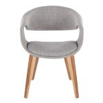 Curvo Zebra Wood Grey Fabric Contemporary Chair (Set of 2) 16 Curvo Zebra Wood Grey Fabric Contemporary Chair (Set of 2)