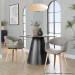 Curvo Zebra Wood Light Grey Contemporary Chairs (Set of 2) 10 Curvo Zebra Wood Light Grey Contemporary Chairs (Set of 2)