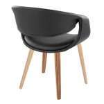 Curvo Zebra/Black Faux Leather Contemporary Chair (Set of 2) 14 Curvo Zebra/Black Faux Leather Contemporary Chair (Set of 2)