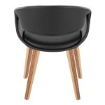 Curvo Zebra/Black Faux Leather Contemporary Chair (Set of 2) 15 Curvo Zebra/Black Faux Leather Contemporary Chair (Set of 2)