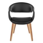 Curvo Zebra/Black Faux Leather Contemporary Chair (Set of 2) 16 Curvo Zebra/Black Faux Leather Contemporary Chair (Set of 2)