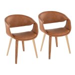 Curvo Zebra/Camel Faux Leather Contemporary Chair Set (Set of 2) 11 Curvo Zebra/Camel Faux Leather Contemporary Chair Set (Set of 2)