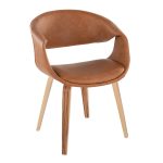 Curvo Zebra/Camel Faux Leather Contemporary Chair Set (Set of 2) 12 Curvo Zebra/Camel Faux Leather Contemporary Chair Set (Set of 2)