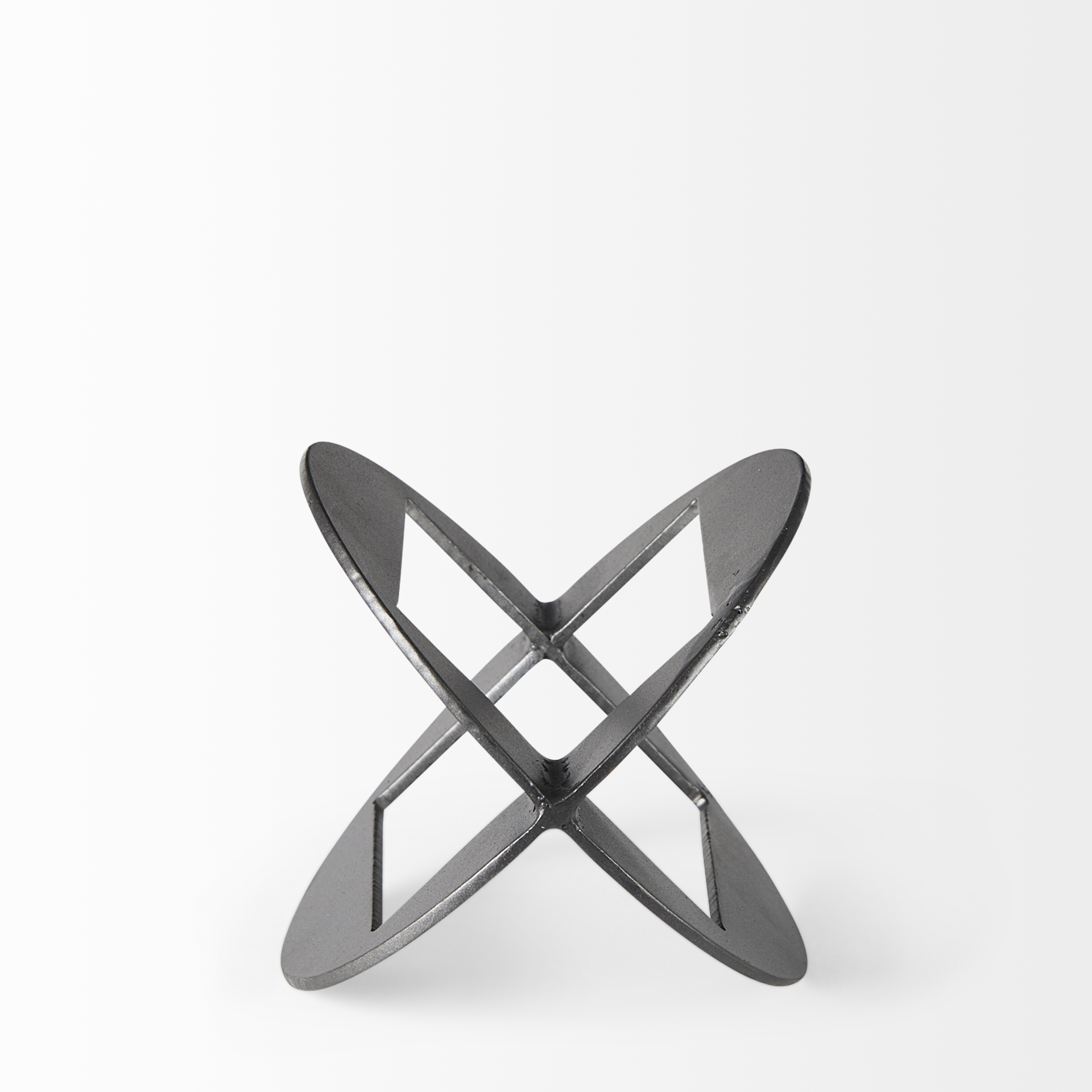 Cusco 6.0 L x 6.0 W x 6.0 H Black Iron Small Gunmetal Geometric Decorative Object 4 Cusco 6.0 L x 6.0 W x 6.0 H Black Iron Small Gunmetal Geometric Decorative Object - Image 4