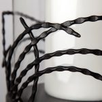 Cutlass I Set of Two Black Metal Base Table Candle Holders