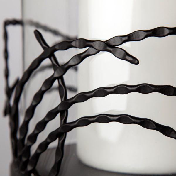 Cutlass I Set of Two Black Metal Base Table Candle Holders 1