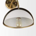 Cybill Brushed Brass w/ White Metal Shade 1-Light Wall Sconce