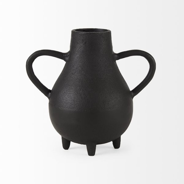 Cyrus Black Two handled Vase Decorative Object 5