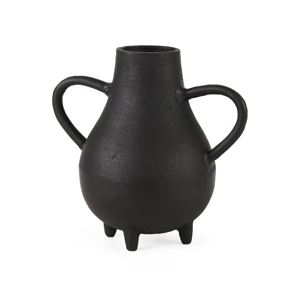 Cyrus Black Two handled Vase Decorative Object