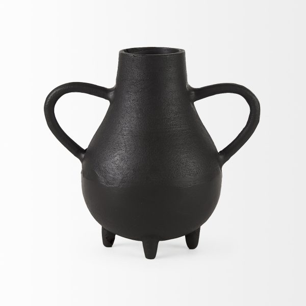 Cyrus Black Two handled Vase Decorative Object 7