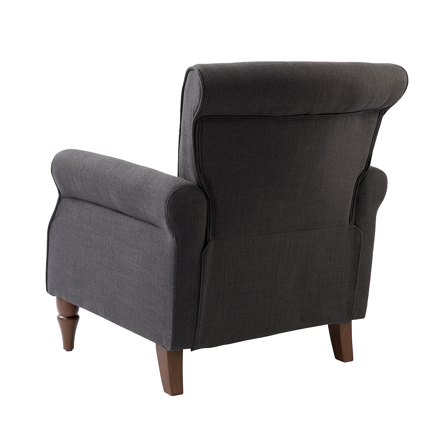Cythnus Charcoal Linen Nailhead Trim Accent Armchair 3 Cythnus Charcoal Linen Nailhead Trim Accent Armchair - Image 3