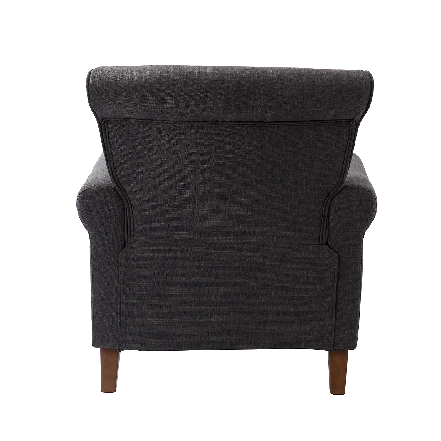 Cythnus Charcoal Linen Nailhead Trim Accent Armchair 4 Cythnus Charcoal Linen Nailhead Trim Accent Armchair - Image 4