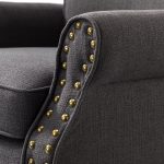 Cythnus Charcoal Linen Nailhead Trim Accent Armchair 10 Cythnus Charcoal Linen Nailhead Trim Accent Armchair