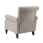 Cythnus Grey Linen Nailhead Trim Accent Armchair 8 Cythnus Grey Linen Nailhead Trim Accent Armchair