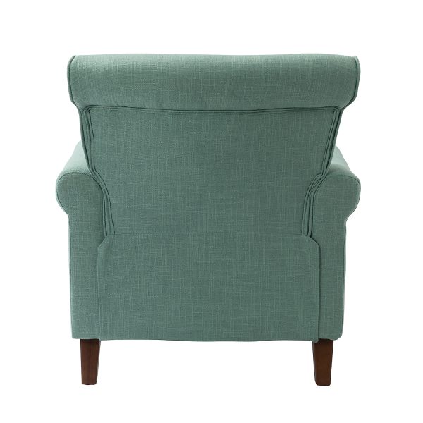 Cythnus Sage Linen Nailhead Trim Accent Armchair 3