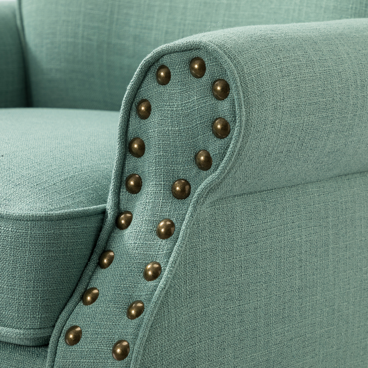 Cythnus Sage Linen Nailhead Trim Accent Armchair 5 Cythnus Sage Linen Nailhead Trim Accent Armchair - Image 5