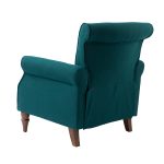 Cythnus Teal Linen Nailhead Trim Accent Armchair 8 Cythnus Teal Linen Nailhead Trim Accent Armchair