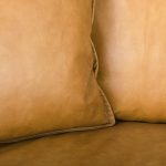D'Arcy 111"L x 70"D x 33"H Tan Leather Right Chaise Sectional