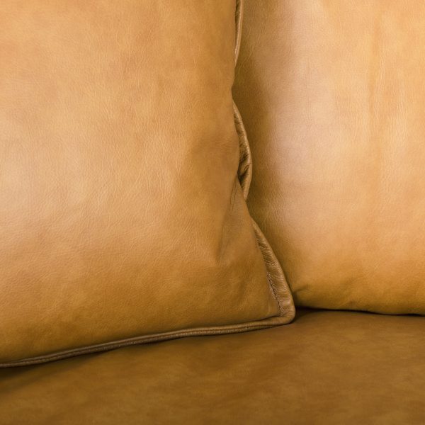 DArcy 111L x 70D x 33H Tan Leather Right Chaise Sectional 9