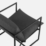 Modern Dark Grey Upholstered Accent Chair with Sturdy Metal Frame 7 Modern Dark Grey Upholstered Accent Chair with Sturdy Metal Frame