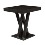 Modern Square Bar-Height Dining Table in Dark Cappuccino Finish