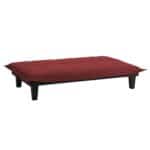 Red Microfiber Sleeper Sofa Futon with Click-Clack Mechanism