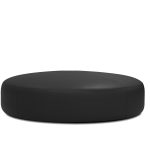 DISC Black Leatherette 48" Round Ottoman 3 DISC Black Leatherette 48" Round Ottoman