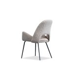 DOLCE Taupe Fabric Dining Chair Black Steel Base 10 DOLCE Taupe Fabric Dining Chair Black Steel Base