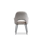DOLCE Taupe Fabric Dining Chair Black Steel Base 11 DOLCE Taupe Fabric Dining Chair Black Steel Base
