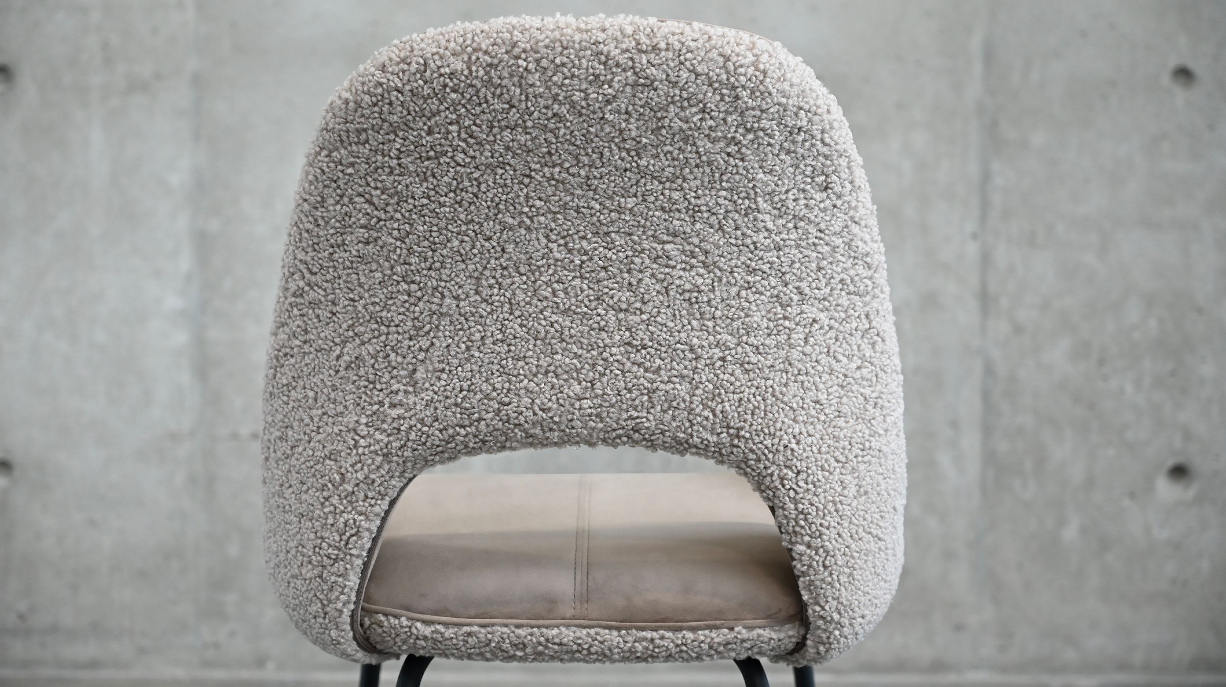 DOLCE Taupe Fabric Dining Chair Black Steel Base 6 DOLCE Taupe Fabric Dining Chair Black Steel Base - Image 6