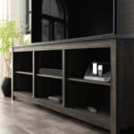 Dark Brown 70-Inch TV Stand with Shelves and Storage